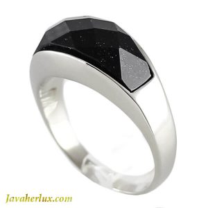 انگشتر مردانه طرح عقیق سیاه مدل لهاک _ کد : 200110