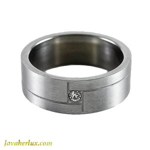 حلقه رینگی ساده نگین دار مدل آرنیا _ کد : 200145