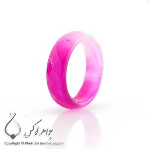 حلقه ساده عقیق سلیمانی صورتی _ کد : 400070