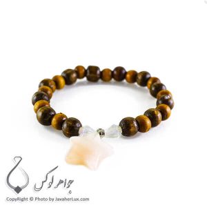 دستبند چوبی با آویز ستاره _ کد : 200223