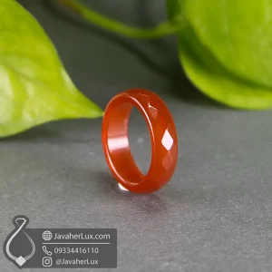 botswana-agate-simple-ring-400074-Red-Agate-Javaherlux.com-حلقه سنگی عقیق قرمز تراش دار جواهرلوکس