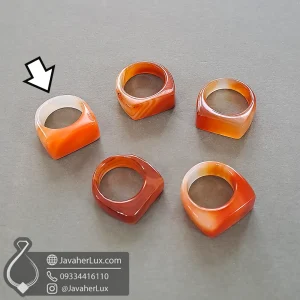botswana-agate-stone-ring-400085-javaherlux.com-انگشتر سنگی عقیق دو رنگ تراش دست جواهرلوکس