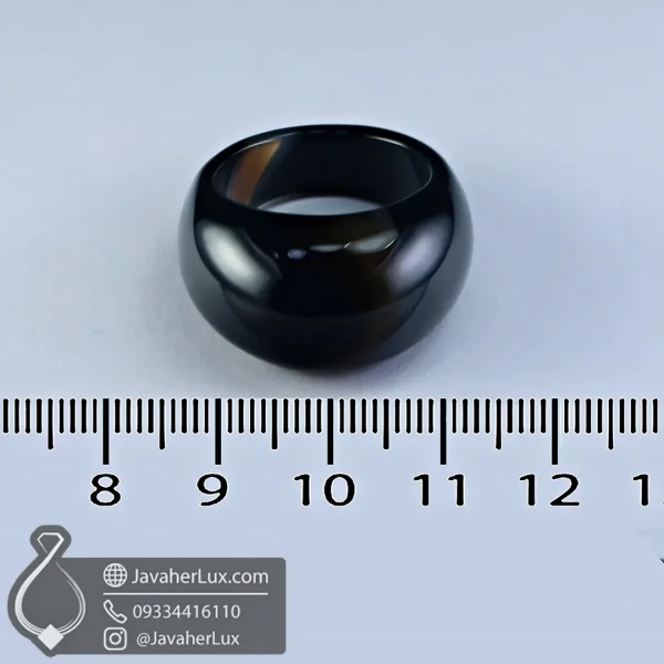 botswana-agate-stone-ring-code-400084 -انگشتر سنگ عقیق مدل کانا - جواهر لوکس - javaherlux.com
