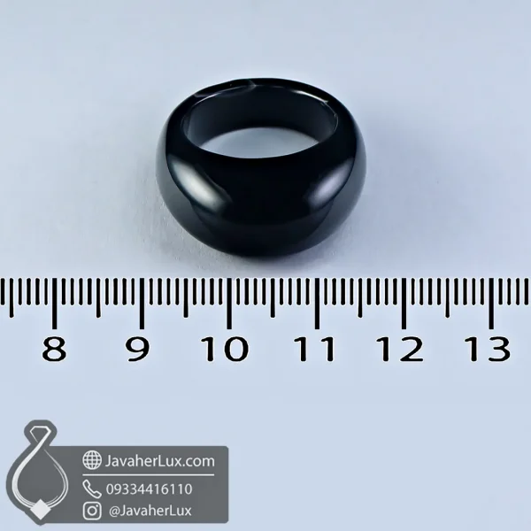 simple-black-agate-ring-code-400076-انگشتر سنگ عقیق سیاه اونیکس - جواهر لوکس - javaherlux.com
