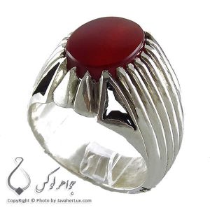 انگشتر نقره مردانه عقیق یمنی مدل برا _ کد : 100151