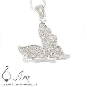 گردنبند نقره میکروستینگ زنانه مدل پروانه _ کد : 100228