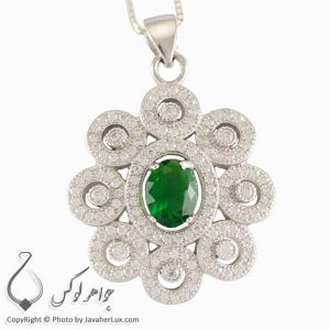 گردنبند نقره زنانه سوارسکی مدل بهین _ کد : 100229