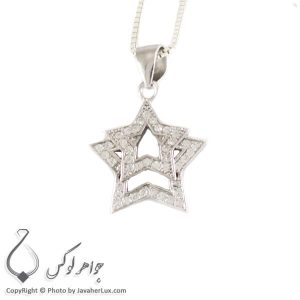 گردنبند نقره زنانه طرح ستاره _ کد : 100236