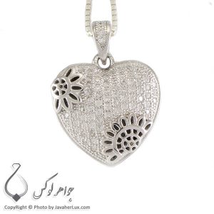 گردنبند نقره میکروستینگ زنانه مدل قلب _ کد : 100237