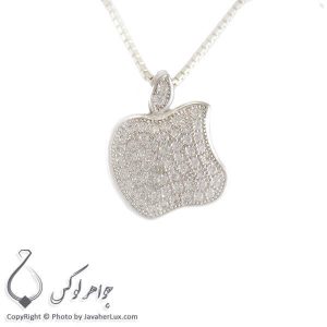 گردنبند نقره زنانه میکروستینگ مدل اپل _ کد : 100269