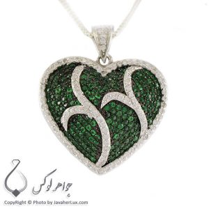 گردنبند نقره زنانه سوارسکی مدل قلب _ کد : 100271