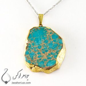آویز سنگ فیروزه مدل ارناز _ کد : 400187