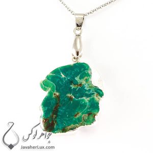 آویز سنگ فیروزه مدل اروشه _ کد : 400188