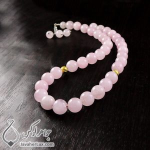 تسبیح سنگ رز کوارتز 33 دانه _ کد : 500033