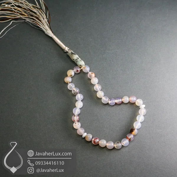 tree-agate-stone-rosary-33-beads-code-500040 - javaherlux.com