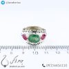 انگشتر نقره مردانه چند جواهر مدل باگه _ کد : 100421