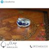 انگشتر نقره یاقوت کبود مدل برمک _ کد : 100431