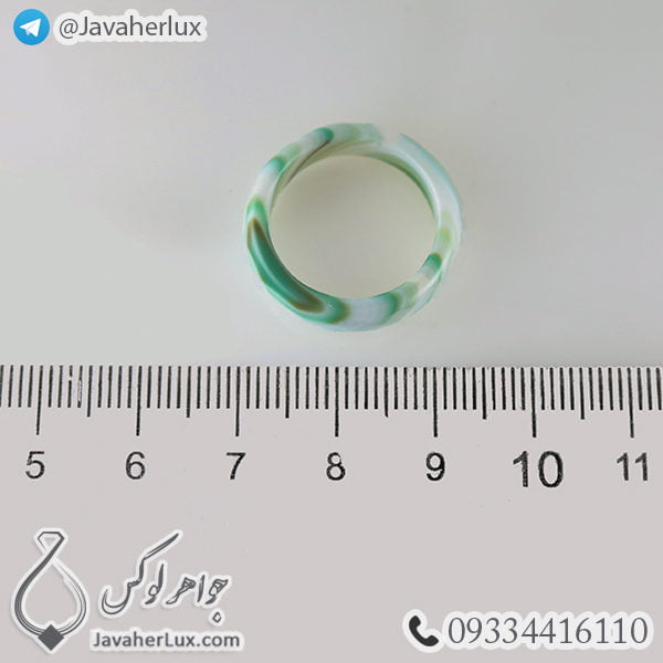 حلقه سنگ عقیق سلیمانی مدل بهپور _ کد : 400269