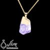 گردنبند سنگ آمتیست مدل پادرا _ کد : 400289