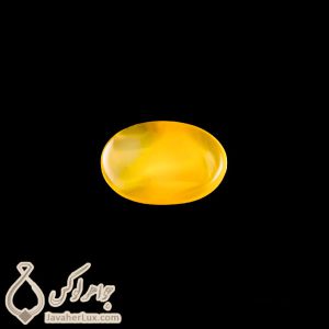 نگین عقیق زرد مدل پوربه _ کد : 400311