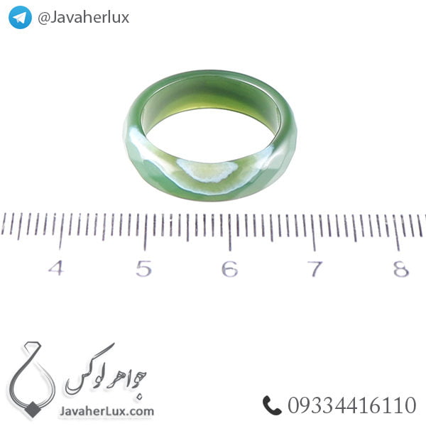 حلقه سنگ عقیق سلیمانی مدل تابال _ کد : 400328