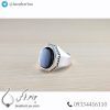 انگشتر عقیق سیاه مردانه _ کد : 100473