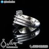 رکاب انگشتر نقره مردانه مدل چنگش _ کد : 100458