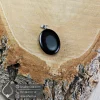 black-agate-stone-necklace-code-400372 - گردنبند سنگ عقیق سیاه اونیکس - جواهرلوکس - javaherlux.com