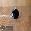 black-agate-stone-necklace-code-400372 - گردنبند سنگ عقیق سیاه اونیکس - جواهرلوکس - javaherlux.com