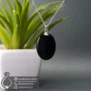 black-agate-stone-necklace-code-400372 - گردنبند سنگ عقیق سیاه اونیکس - جواهرلوکس - javaherlux.com