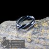 حلقه سنگ عقیق سلیمانی مدل رستهم _ کد : 400395