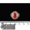 انگشتر نقره مردانه عقیق قرمز مدل رغمان _ کد : 100510