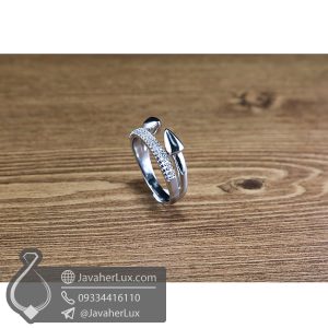 حلقه نقره زنانه دیمون _ کد : 100514