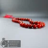 red-agate-stone-rosary-33-seed-code-500062 - تسبیح سنگ عقیق قرمز 33 دانه تراش جواهری - جواهر لوکس - javaherlux.com
