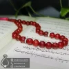 red-agate-stone-rosary-33-seed-code-500062 - تسبیح سنگ عقیق قرمز 33 دانه تراش جواهری - جواهر لوکس - javaherlux.com