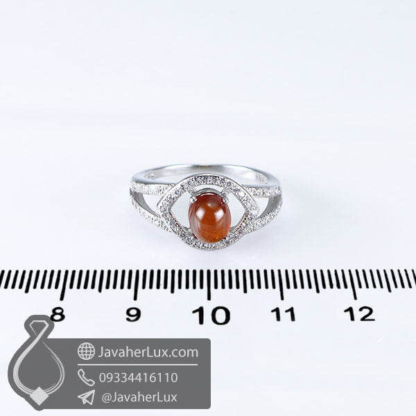 انگشتر نقره زنانه گارنت _ کد : 100595