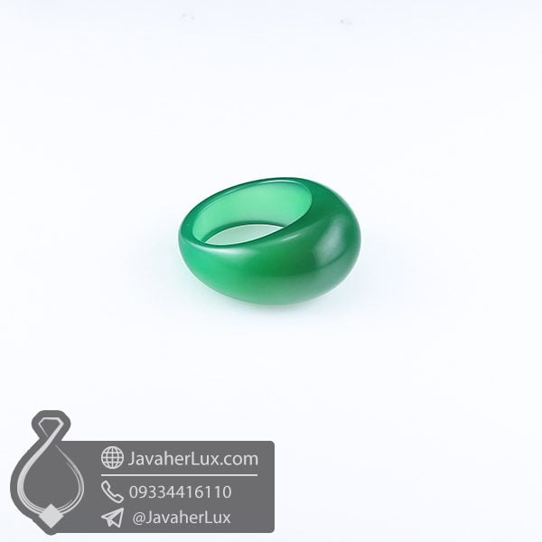 انگشتر سنگ عقیق سبز _ کد : 400537