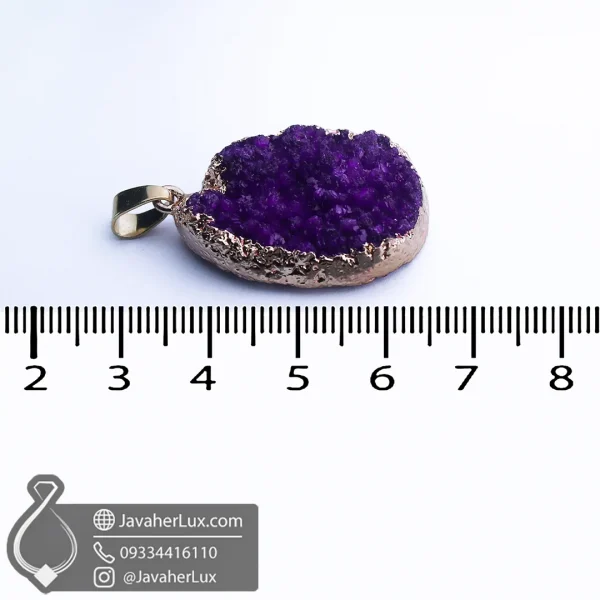 amethyst-geode-necklace-400582-javaherlux.com-گردنبند کوارتز بنفش سنگ ژئود آمتیست