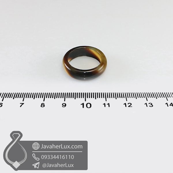 حلقه سنگ عقیق سلیمانی مدل تیارانا _ کد : 400607