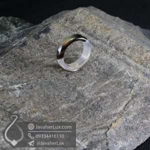 حلقه سنگ عقیق سلیمانی مدل وایتین _ کد : 400616