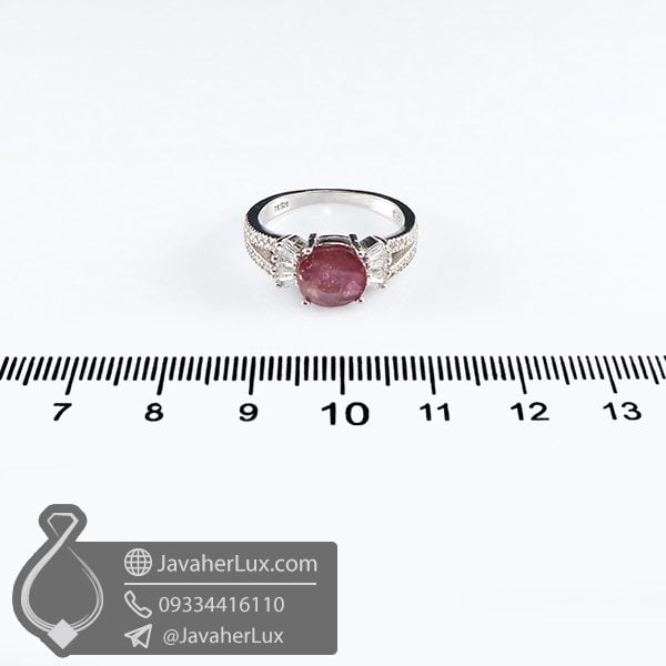 انگشتر نقره زنانه یاقوت سرخ مدل دورانت _ کد : 100689