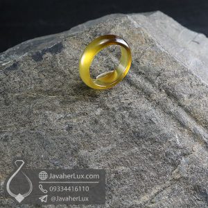 حلقه سنگ عقیق سلیمانی مدل ندران _ کد : 400644