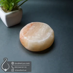 halite-salt-stone-soap-code-400629- صابون ماساژ سنگ نمک هالیت تراش گرد - جواهرلوکس - javaherlux.com