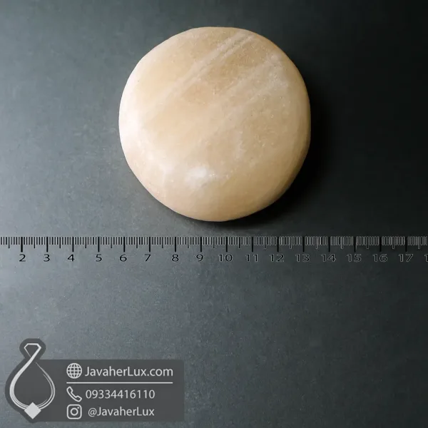halite-salt-stone-soap-code-400629- صابون ماساژ سنگ نمک هالیت تراش گرد - جواهرلوکس - javaherlux.com