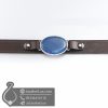 دستبند چرم عقیق آبی _ کد : 400778