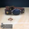 black-agate-leather-bracelet-code-400776 - دستبند چرم عقیق سیاه حکاکی ناد علی - جواهر لوکس - javaherlux.com