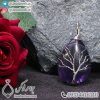 گردنبند سنگ آمیتیست طبیعی درشت و زیبا _ کد : 400910