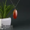 carnelian-agate-gemstone-necklaces-pendants-400853 - گردنبند عقیق کارنلین طبیعی منحصر بفرد مدل سردشت - جواهر لوکس - javaherlux.com