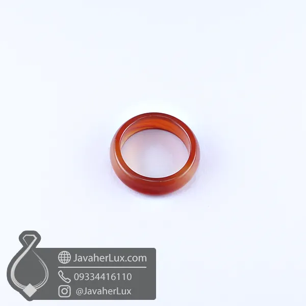 حلقه سنگی عقیق قرمز سلیمانی مدل آناپورنا _ کد : 400841