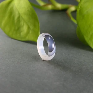 gray-agate-gemstone-ring-400839-javaherlux.com-حلقه سنگی کره‌ای عقیق کبود سلیمانی جواهرلوکس